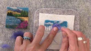 Needle Felt Landscape: Needle Felting a Mini 2D Landscape Beginner Tutorial