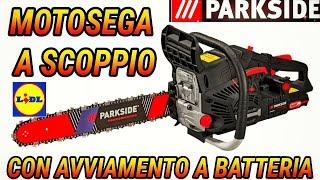 MOTOSEGA A SCOPPIO PARKSIDE PERFORMANCE CON AVVIAMENTO ELETTRICO A BATTERIA 