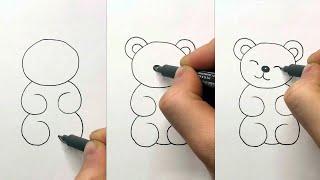 How to draw a BEAR in 1 minute