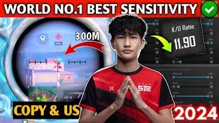 WORLD NO.1 BEST SENSITIVITY  FALCON NIRZED 3.4 SENSITIVITY 2024 | BGMI | PUBG MOBILE |