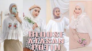 INSPIRASI OOTD BLOUSE PUTIH KOREAN STYLE | Shopee link