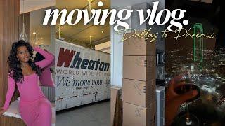MOVING VLOG 1 | Packing, Officially Moving Out, Dallas Goodbye Party!