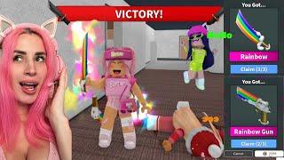 Купила РАДУЖНЫЙ НАБОР и опробовала на ЛЕРЧЕГ и ЛИСЕ Pink wins house ROBLOX MM2 @licarbxx@ler4eg_off