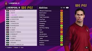 eFootball PES 2020 - Liverpool Player Ratings