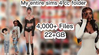 My entire sims 4 cas cc folder|22+ GB| 4,000+ files| Sims 4 custom content folder download