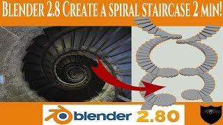 Creating Spiral Staircase Array Mesh Around Circle Blender 2 8 Tutorial New 2019