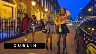 Dublin Ireland Nightlife After 10pm  Walking Tour 4K 60fps