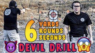 The Devil Drill  Speed & Accuracy Pistol Shooting - Shot at 6 Yards, 6 Rounds, 6 Seconds Par Time