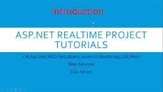 Asp.Net RealTime Project Tutorials | Asp.Net Project Introduction Part1