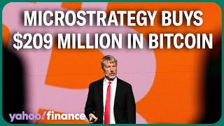 MicroStrategy buys another $209M worth of bitcoin. Stock dips.