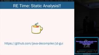 Teach Me21 The problems with JNI obfuscation in the Android Operating System Rick Ramgattie