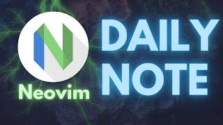 Open your daily note in Neovim with a single keymap