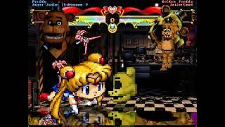 Mugen Freddy, Super Sailor Chibimoon P vs Golden Freddy, Mini Sailor Moon