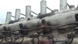 DIESEL V12 GERMAN WW11 TIGER TANK ENGINE RUNNING OPEN PIPES