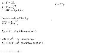 How to Derive an Equation for the Production Possibilities Frontier