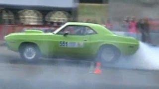 Dodge Challenger 1000 HP Vs. Opel Corsa Turbo Drag Race