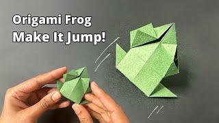 How To Make Frog That You Can Make It Jump? Origami Paper Model Easy