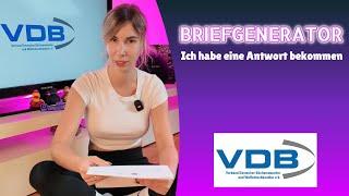 VDB Briefgenerator - Erste Antwort