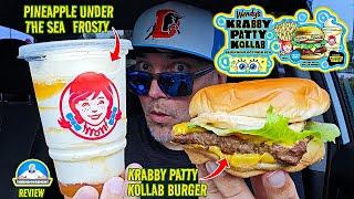 Wendy's® SpongeBob Krabby Patty Kollab Review! | Pineapple Under The Sea Frosty | theendorsement