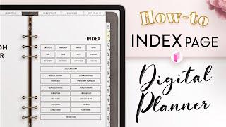 How to make an Index Page for Digital Planners