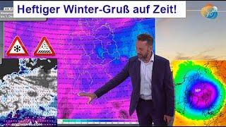 Heftiger Winter-Gruß mit Sturm, Regen & Schnee auf Zeit. Wettervorhersage 16.-24.11.24. Polarwirbel.