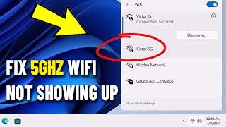 Fix 5ghz Wi-Fi Not Showing Up in Windows 11 / 10 | How To Switch From 2.4Ghz to 5Ghz wifi ️