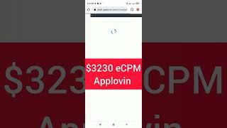 $3,230 eCPM Applovin Self Click app #applovinselfclickapp #bigearningtips #applovinhighecpmtiks