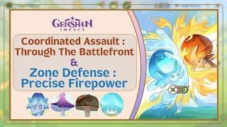Coordinated Assault : Through The Battlefront & Zone Defense : Precise Firepower | Genshin Impact