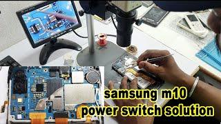 Samsung m10 On Off button ways jumper solution || power key ways || m10 power switch jumper solution