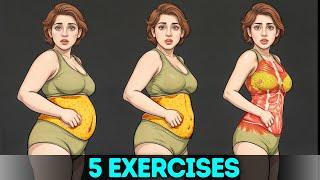 5 Best Standing Exercises | Belly Fat Workout To Lose Weight Fast At Home FAST