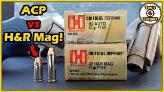 Better Than a Sharp Stick?...Hornady Critical Defense 32 ACP vs 32 H&R Mag Self-Defense AMMO Test!