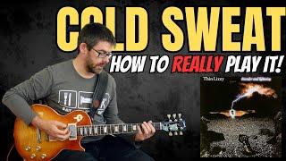 Cold Sweat by Thin Lizzy - Riff Guitar Lesson (w/TAB) - MasterThatRiff! #147