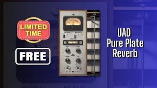 OMG! UAD Pure Plate Reverb FREE FOR LIMITED TIME - Sound Demo