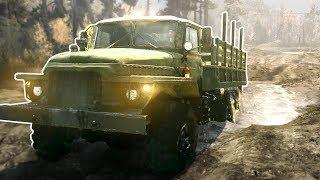 BAD TRUCKERS CROSS A RIVER! - Spintires MudRunner Multiplayer Gameplay