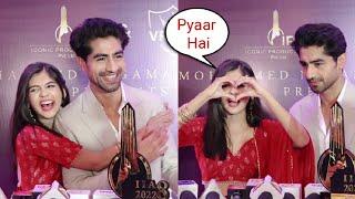 Yeh Rishta Kya Kehlata Hai Couple Harshad Chopda And Pranali Rathod Cute Masti At IIA Awards 2022