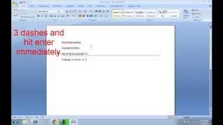 How To Insert Horizontal Line In Microsoft Word?