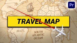 How to Create a TRAVEL MAP INTRO like INDIANA JONES in Premiere Pro
