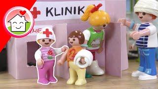 Playmobil Familie Hauser - Mias Krankenhaus - Geschichte mit Anna und Lena