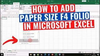 Cara Menambah Ukuran Kertas Folio F4 di Microsoft Excel