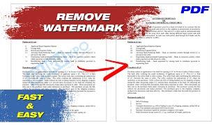 How To Remove Watermark From PDF File | Fast & Easy!