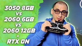 3050 cal? RTX 3050 vs RTX 2060 6gb vs RTX 2060 12gb test 3050 vs 2060 rtx 3050 8gb DLSS ON