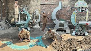 Manufacturing process of Giant Bandsaw with 100yrs old technique in 3rd world is Mind-Blowing