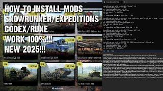 How to install mod SNOWRUNNER and EXPEDITION CODEX/RUNE using installer 2025 | work 100%!!!