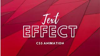 Simple Text animation using HTML and CSS