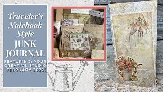 Traveler's Notebook Style Junk Journal: Featuring Your Creative Studio February 2022