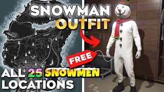 GTA 5 Online All 25 Snowman Locations with Map (How to Unlock Snowman Outfit)