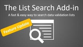 The List Search Add-in Feature Updates November 2016