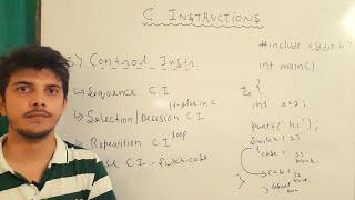 types of instructions in c programming | arithmetic , type declaration and control instructions