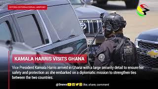 Kamala Harris Arrives in Ghana with Heavy Security Detail for her Safety