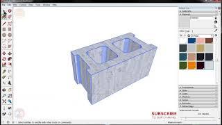 SketchUp Concrete block design